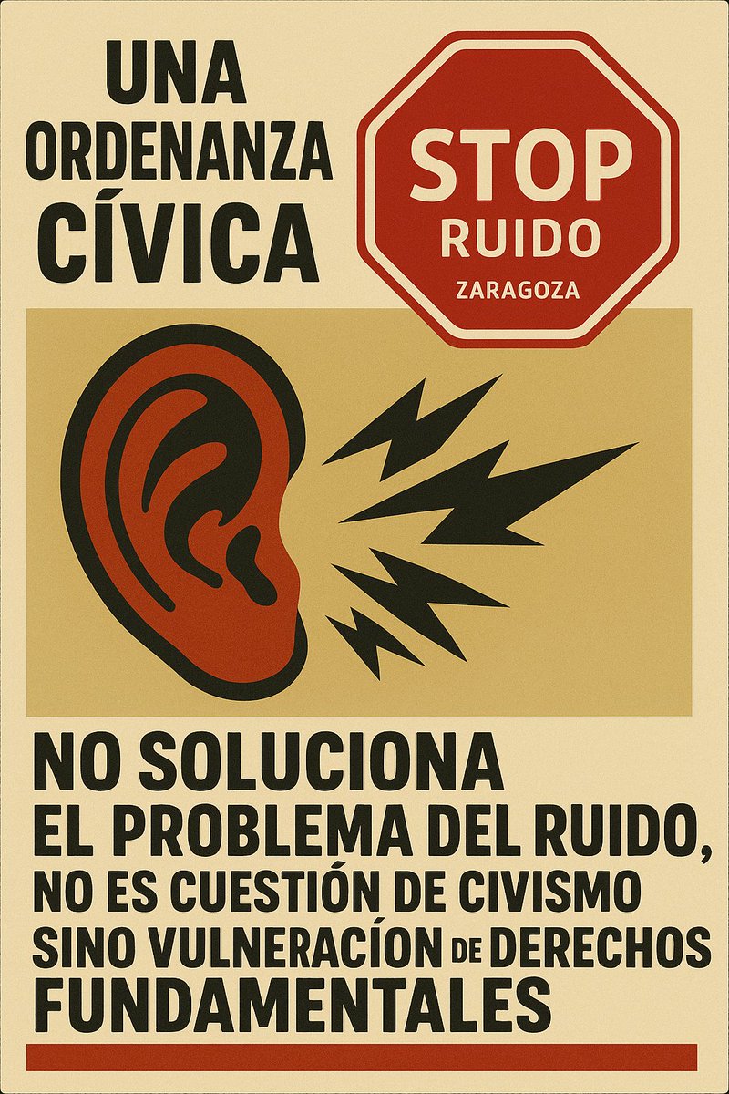 El exceso de ruido en las calles de Zaragoza no puede ser un asunto cívico

ES VULNERACION DE DERECHOS FUNDAMENTALES lo dice desde 2004 el Tribunal Constitucional

LLevar un asunto de violacion de derechos fundamentales a simple falta de civismo es robarnos derechos

<a href="/el_justicia/">El Justicia de Aragón</a>
