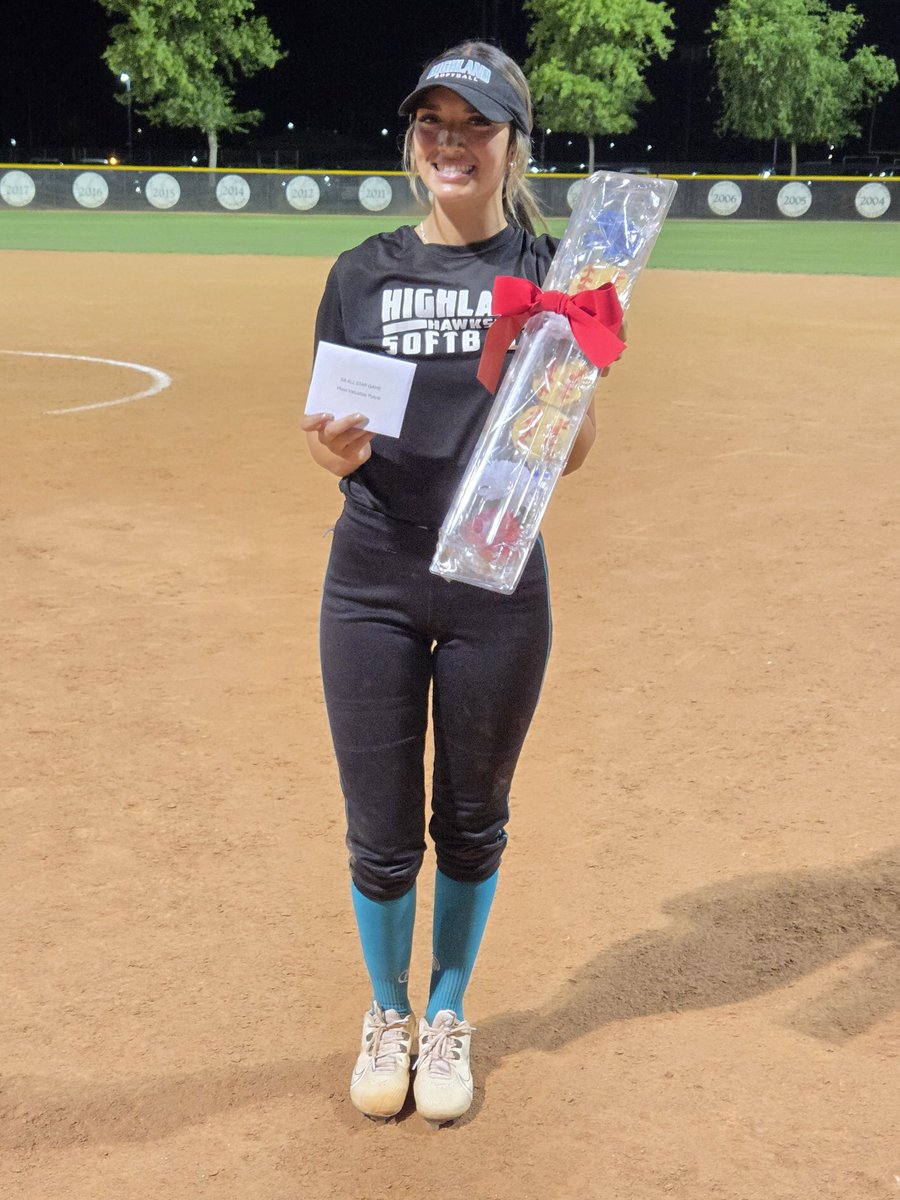Highland Softball player Cambria Chacon wins the 6A All Star Game MVP. Chacon pitches 5 scoreless innings to help lead her squad to big 18-2 final. Chacon heading to <a href="/VaquerasSB/">Central Arizona Softball</a> next year.