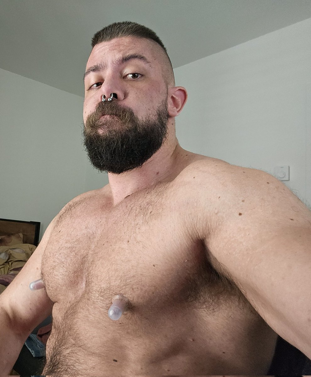 Big pecs need equally big nips. Train both.
