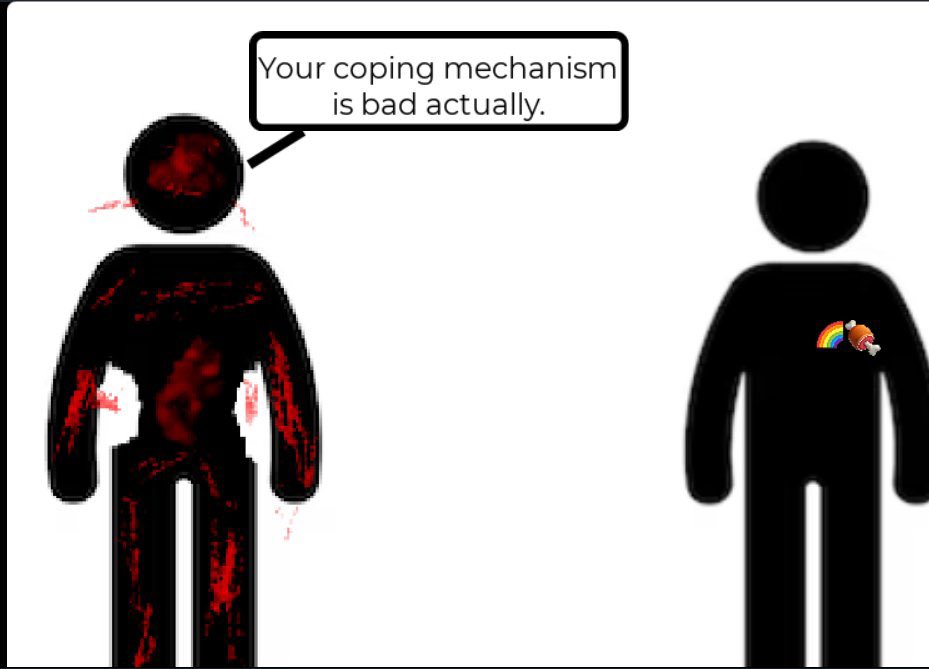 Vamp_likeswomen's tweet photo. It's always funny seeing a shedtwter say darkshipping is bad or unhealthy because like, it's literally this picture. 😭😭 https://t.co/yPMXtEc5p0