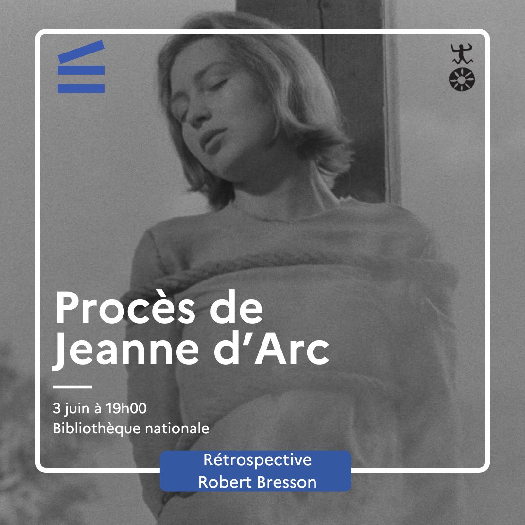 🎞️Le ciné-club continue son cycle Bresson avec “Le Procès de Jeanne d’Arc” (1962, 64’). Tiré des minutes authentiques du procès, Bresson y restitue l’échange tendu entre Jeanne et ses juges dans une mise en scène dépouillée, où seule la parole devient terrain de lutte...