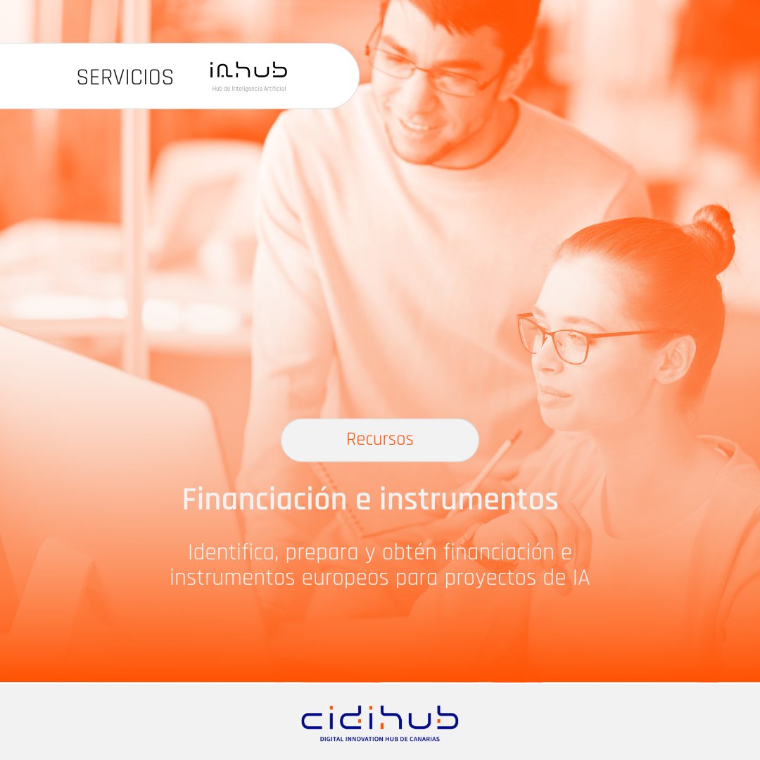 🤝 Pon en marcha tus proyectos de IA con recursos.

✅ Nuestro equipo, a través de IAHUB, te ayudará a encontrar financiación y recursos de apoyo europeos para el desarrollo e implementación de proyectos centrados en la IA.

🔗 cidihub.org/iahub/

#CIDIHUBCanarias