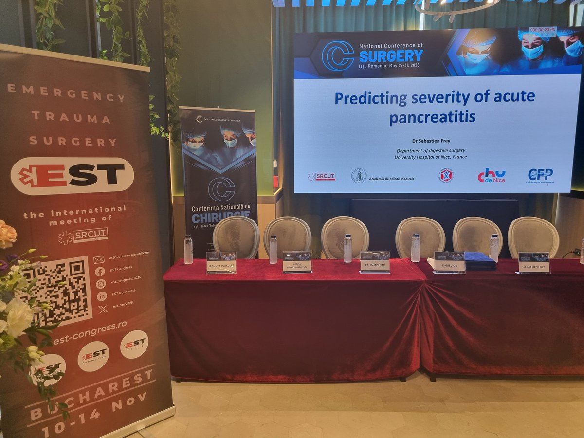 EST_Nov2025's tweet image. The national meeting of surgeons with a session on acute pancreatitis. EST is there, taking notes for November.
See you in Bucharest. est-congress.ro
