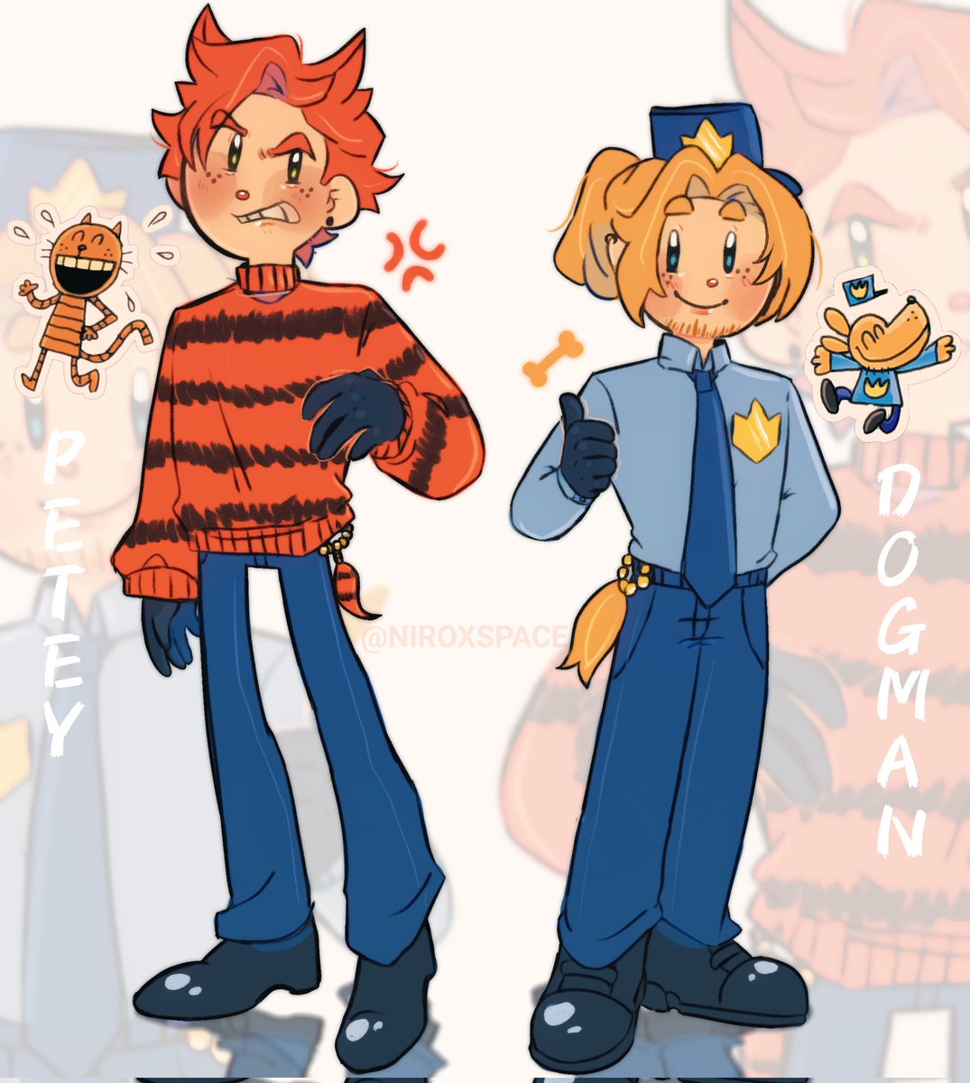 NIROXSPACE's tweet photo. 🍁🐶🐱I WANTED TO DRAW DOGMAN AND PETEY IN HUMAN VERSION, I'LL POTENTIALLY DO SOME DOODLE COMICS OF THESE TWO AT A FRIEND'S REQUEST 🗣💕🍁
Maybe I create an Au about them 
#dogmanxpetey #dogmanfanart #dogmantwt #dogmanpetey #DogManMovie #DogManComic #Peteythecat #peteyxdogman https://t.co/TPhOY62bBJ