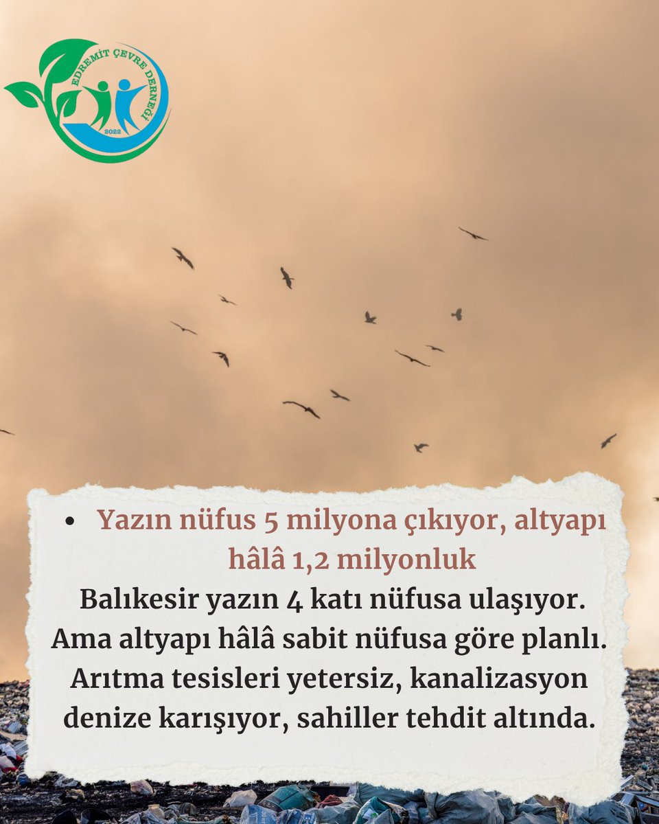 EdremitCevre's tweet photo. Körfez'in tek kurtuluşu, ileri biyolojik arıtma tesislerinin bir an önce inşa edilmesidir.
Her geçen gün, çözümün daha pahalı hale geldiği, zamanın ise tükendiği bir sürece giriyoruz.
Ne halkın sağlığı ne de Edremit’in geleceği daha fazla geciktirmeye tahammül edemez!
#Edremit https://t.co/eYgp24GNjZ