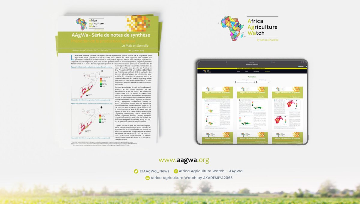 Africa Agriculture Watch (AAgWa) (@aagwa_news) on Twitter photo ๐พ <a href="/AAgWa_News/">Africa Agriculture Watch (AAgWa)</a> 2025 Food Crop Production Forecasts!
Check out our 2025 Barley, Beans, Maize, Millet, Rice, Sorghum, and Wheat predictions for 11 countries.
Learn more ๐ aagwa.org ๐พ <a href="/AAgWa_News/">Africa Agriculture Watch (AAgWa)</a> 2025 Food Crop Production Forecasts!
Check out our 2025 Barley, Beans, Maize, Millet, Rice, Sorghum, and Wheat predictions for 11 countries.
Learn more ๐ aagwa.org