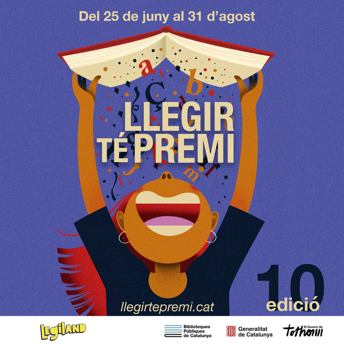 🌟 Inscripcions obertes per la 10a edició de #Llegirtepremi!

📚 Si tens entre 8 i 16 anys, aquest estiu pot ser d' aventures, misteris i molts llibres!

Participa-hi des de la teva biblioteca! 👉llegirtepremi.cat

#bibliotequescat