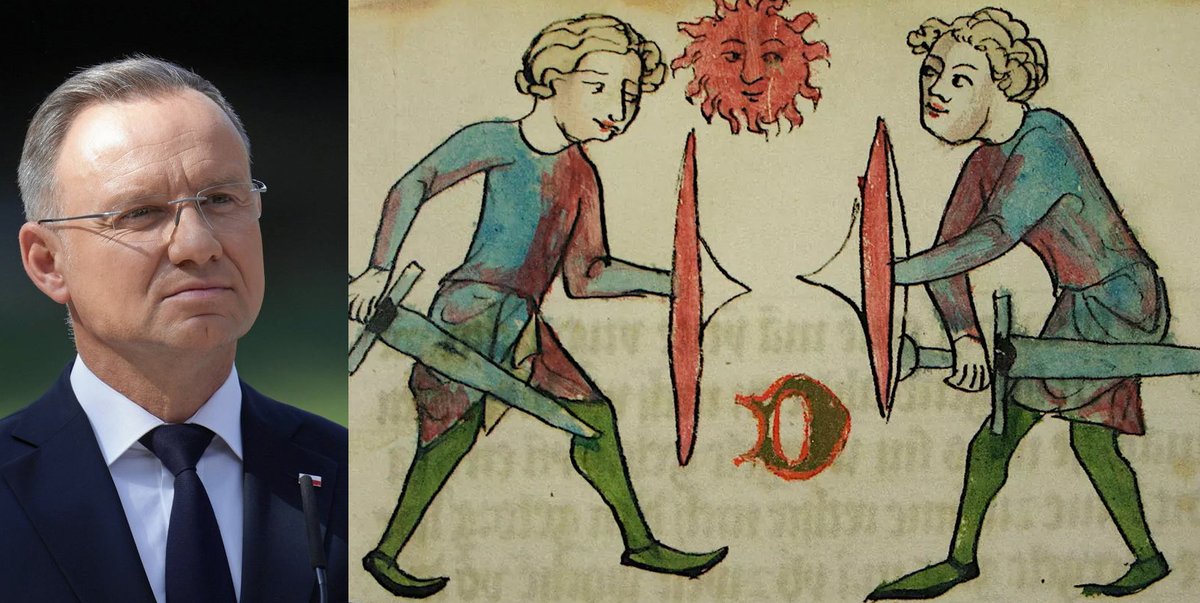 Cieszy mnie, że prezydent Duda nie potępił w czambuł ustawek. Tylko sojowa pizda w rurkach potępia coś, co ma długą i zacną tradycję w Europie wśród białych ludzi.

Zapomnijcie o indywidualnych konnych starciach na kopie. Ustawki były crème de la crème rycerskich turniejów.