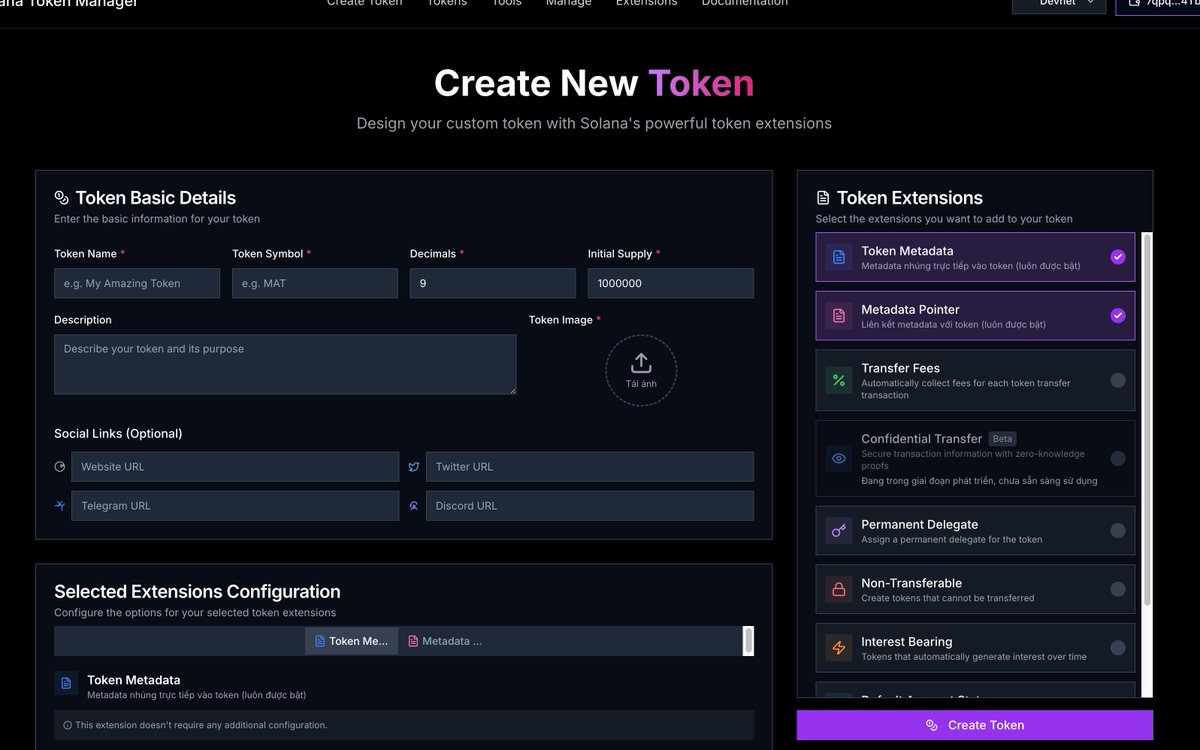 TokenXBoost's tweet photo. Hello everyone now we have the first test for the function to create token extension on Solana. At https://t.co/UjoALoxC6C
We will complete it this weekend. https://t.co/bIu86vzgLt