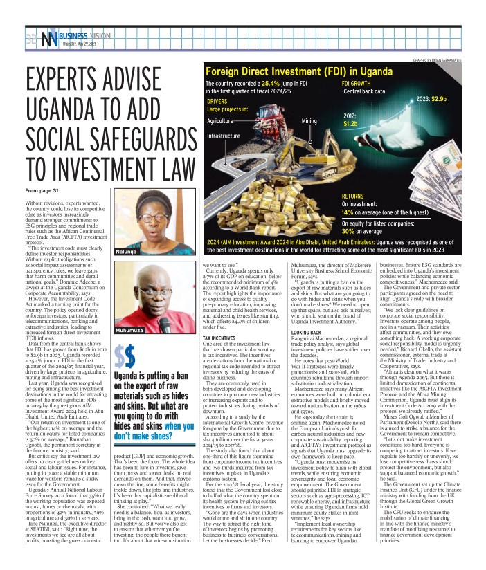 SEATINIUGANDA's tweet photo. 📢 EXPERTS CALL FOR SOCIAL SAFEGUARDS IN UGANDA'S INVESTMENT LAW

Despite a 25.4% FDI surge in early FY2024/25 & global praise at the AIM Awards 2024, experts warn Uganda risks losing its edge without stronger ESG commitments under AfCFTA.

#MakeInvestmentsWork #LifeBeforeProfits
@CANIntl @UNFCCC @TNInstitute @IISD_ELP @EconewsAfrica @IISD_AG @ActionAid_Kenya @AIFMarketPlace @ugandainvest @herbertk4 @SeatiniU @actionaiduganda @bibothends @South_Centre @ClimateWorks @SOMO @mtic_uganda