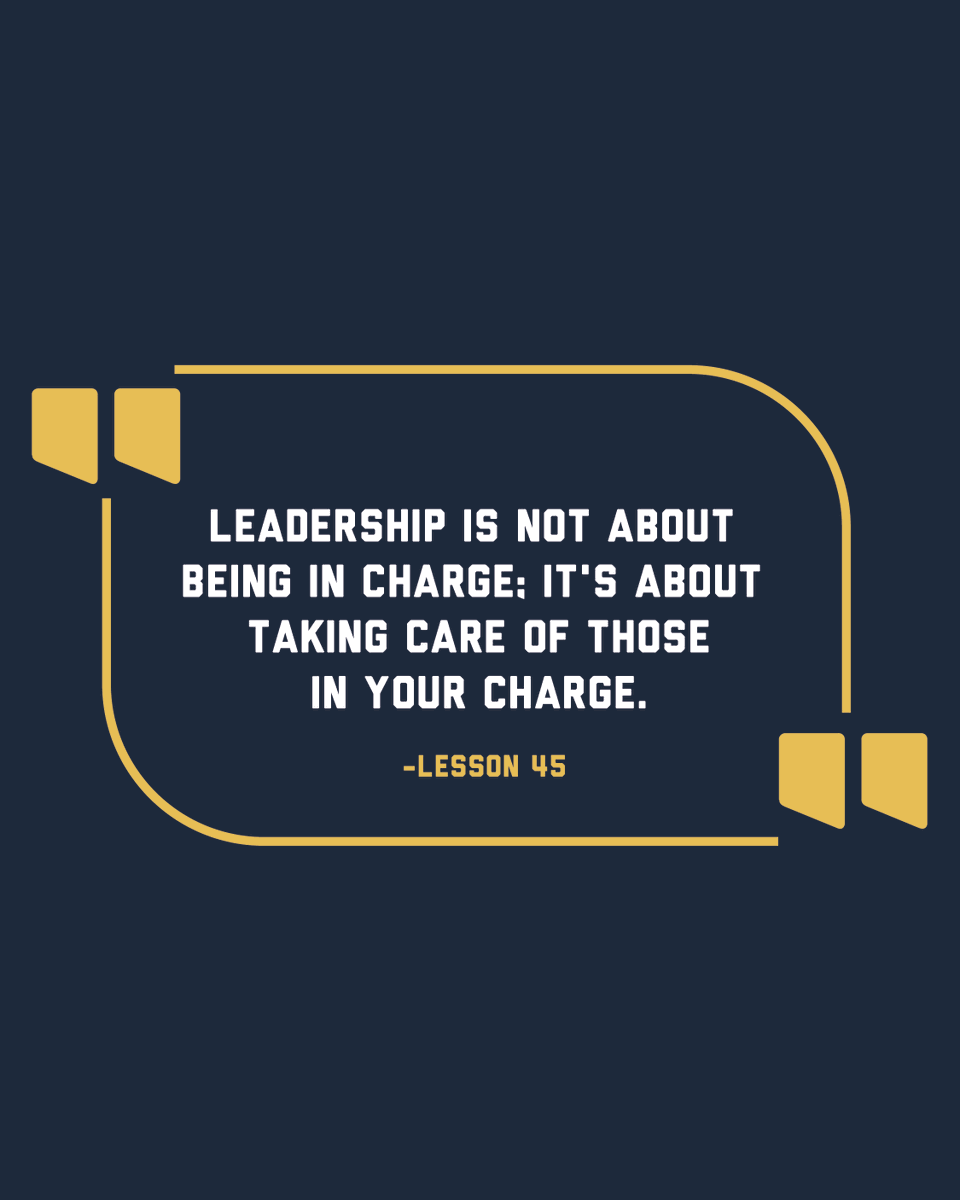 bigchiefcross's tweet photo. “Leadership isn’t about being in charge—it’s about taking care of those in your charge.”

– Lesson 45: Delegate, share the load, empower your team.

📘 How to Navy: Lessons of Leadership from the Deckplates

🔗 https://t.co/jMlMrE1Fm2

#feedthefleet #navylife #navyleadership https://t.co/bdx75Es6bS