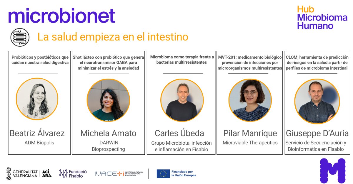 DARWIN Bioprospecting Excellence (@darwinbioprosp) on Twitter photo Next Wednesday, June 4th, Michela Amato will represent DARWIN at Microbionet, a Human Microbiome Hub in the Valencian Community, where we will present Yox con Mentalis in the Intestinal Microbiome space alongside Yolanda Sanz.
<a href="/GVAfisabio/">GVA Fisabio</a> Next Wednesday, June 4th, Michela Amato will represent DARWIN at Microbionet, a Human Microbiome Hub in the Valencian Community, where we will present Yox con Mentalis in the Intestinal Microbiome space alongside Yolanda Sanz.
<a href="/GVAfisabio/">GVA Fisabio</a>