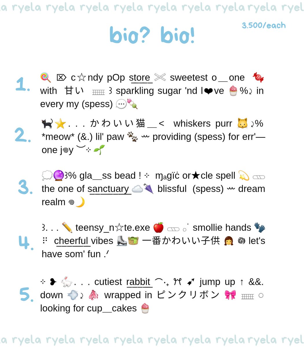 [ #zonauang ] hello there? wording bio rs lucunya hanya 3.5k aja satunya! avail 2, 3, dan 4 yaaaaa