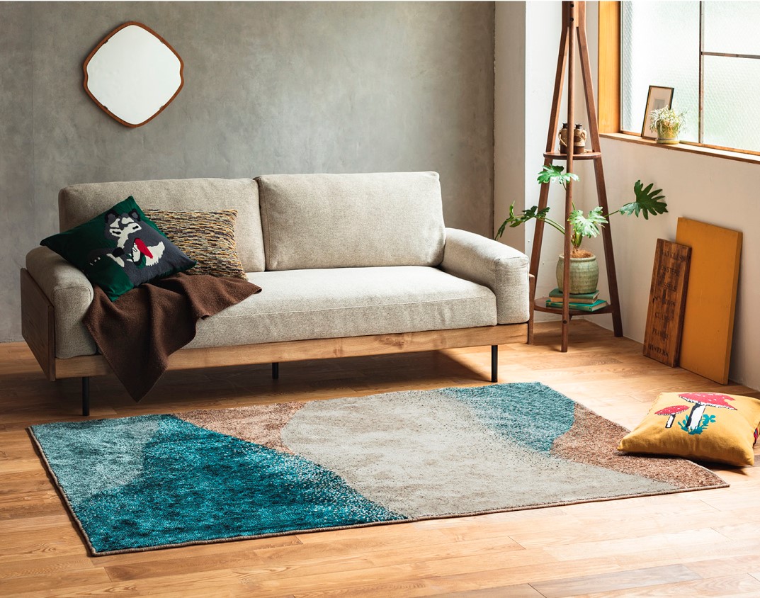 unicoで人気のラグをご紹介！ 大きさの異なる粒で、抽象柄を