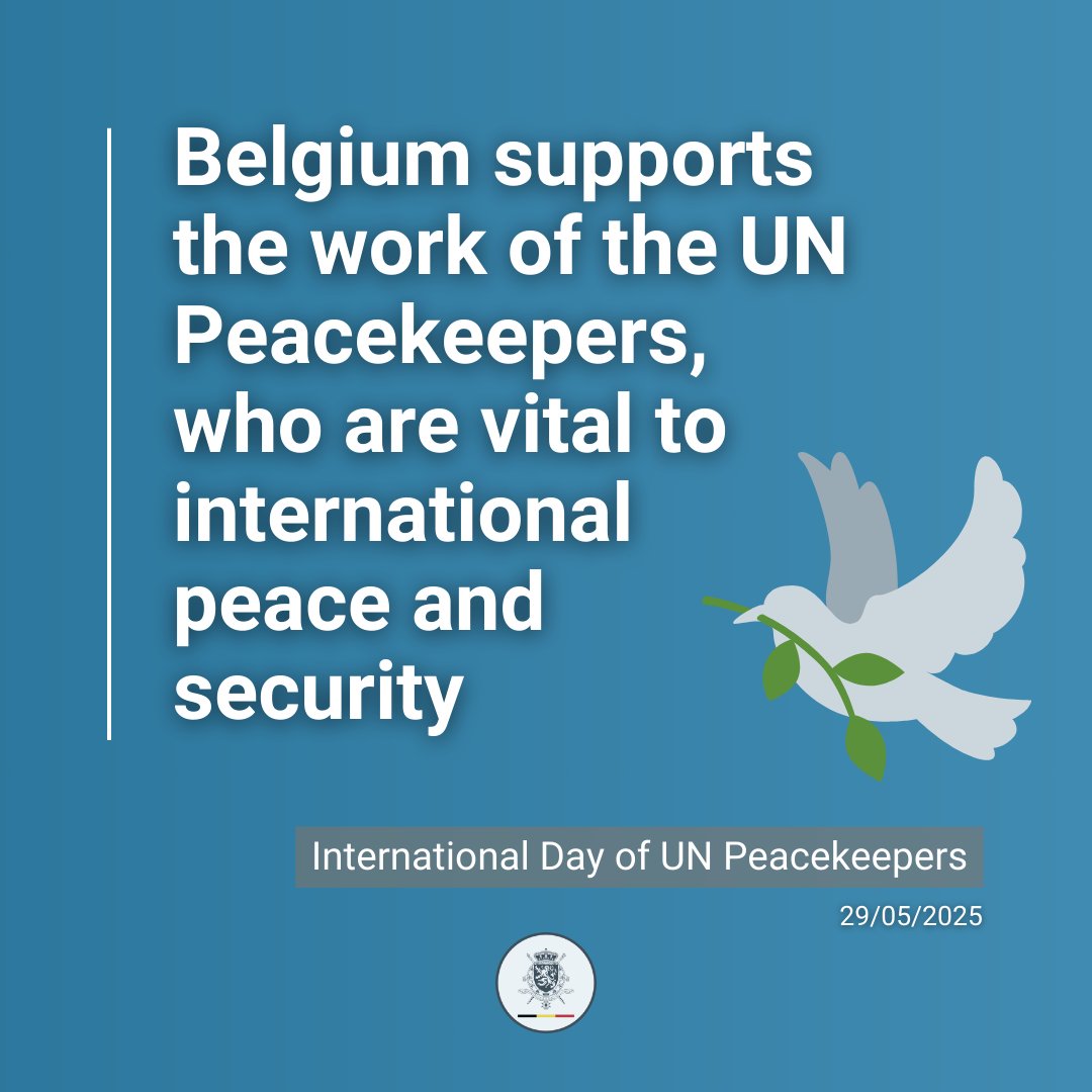 🇧🇪 Belgium MFA (@belgiummfa) on Twitter photo On #PKDay, Belgium honours the vital work that <a href="/UNPeacekeeping/">UN Peacekeeping</a> has been doing for over 25 years.
The protection of civilians in armed conflict, and in particular women, girls and children, is a priority for Belgium and a cornerstone of UN peacekeeping.
#PeoplePeaceProgress On #PKDay, Belgium honours the vital work that <a href="/UNPeacekeeping/">UN Peacekeeping</a> has been doing for over 25 years.
The protection of civilians in armed conflict, and in particular women, girls and children, is a priority for Belgium and a cornerstone of UN peacekeeping.
#PeoplePeaceProgress