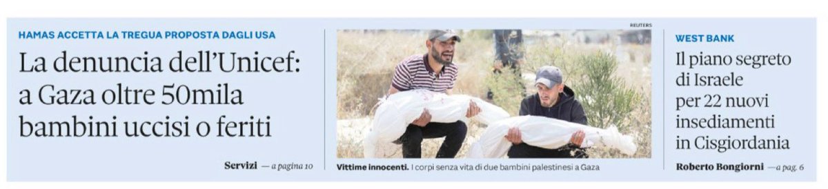 Stefano Fassina (@stefanofassina) on Twitter photo Netanyahu è esecutore spregiudicato della missione per la “Grande Israele”, criminale di guerra, ma il dramma è il largo sostegno alla Knesset, in patria e fuori. Vergognoso linciaggio a Anna Foa. In piazza il 7 Giugno per sanzioni totali a #Israele . #Gaza #Palestina <a href="/sole24ore/">IlSole24ORE</a> Netanyahu è esecutore spregiudicato della missione per la “Grande Israele”, criminale di guerra, ma il dramma è il largo sostegno alla Knesset, in patria e fuori. Vergognoso linciaggio a Anna Foa. In piazza il 7 Giugno per sanzioni totali a #Israele . #Gaza #Palestina <a href="/sole24ore/">IlSole24ORE</a>