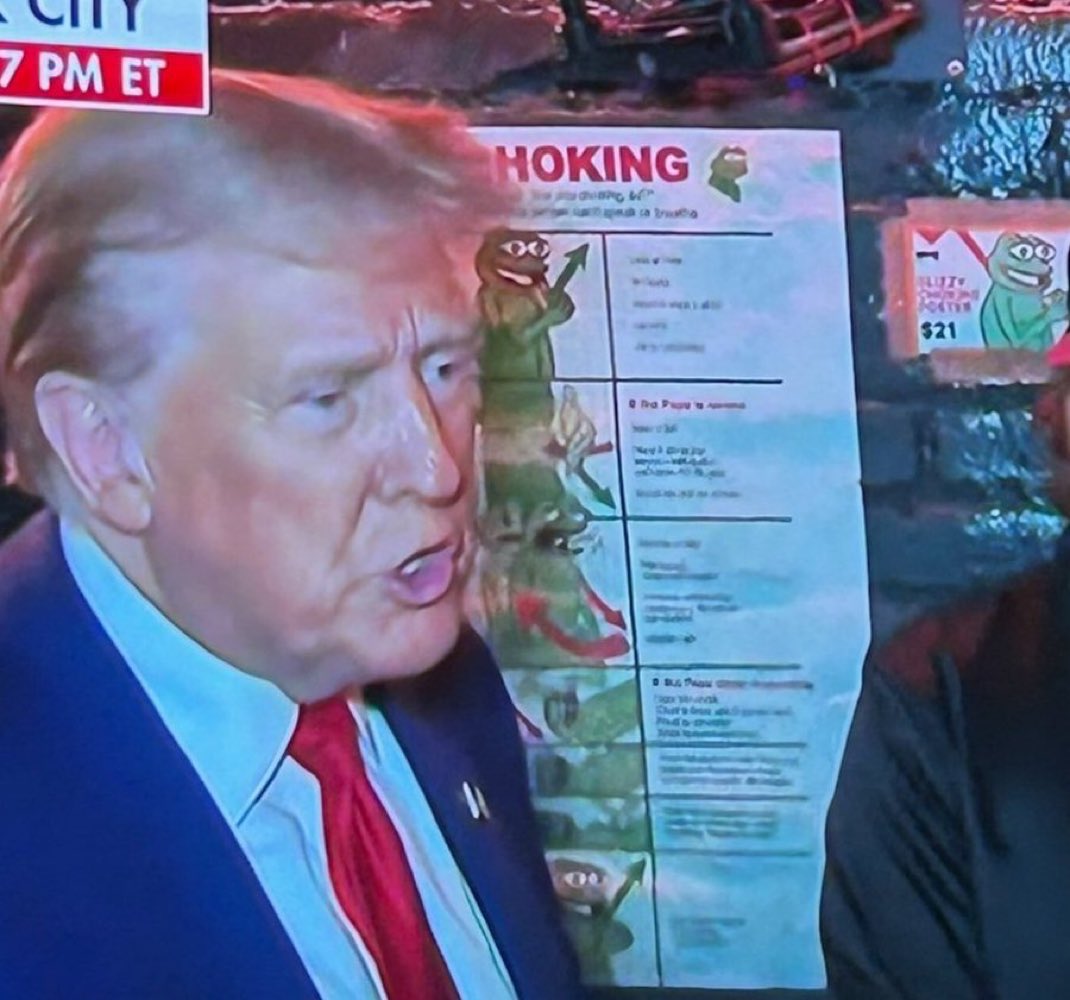 This is not the first time you’re seeing our president with $pepe. 
The real Pepe bro. 
As the prophecy told.