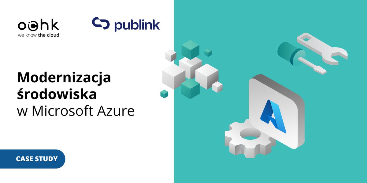 Aby zwiększyć elastyczność zasobów i ułatwić dostosowywanie infrastruktury do rosnących potrzeb, Publink zdecydował się na modernizację środowiska w Microsoft Azure. W całym procesie organizację wsparł OChK. Sprawdź nasze ostatnie #casestudy 👉 ochk.cloud/pl/historie-na….