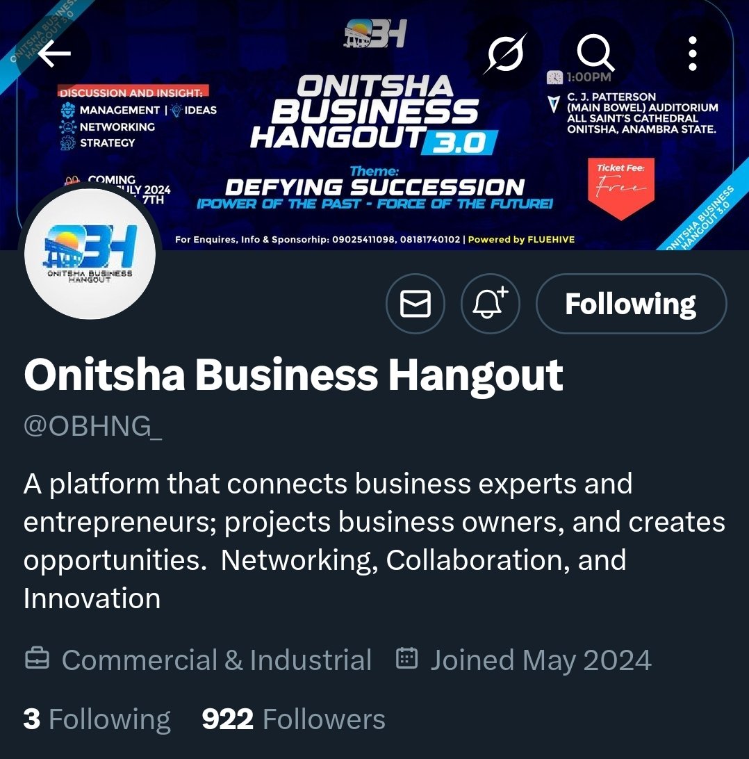 IFEANYịCHUKWU!! (@ogbajiifeanyi) on Twitter photo We will be 1yr by 31st May, can you guys take us to 1k followers?
If this crosses your TL, please follow Onitsha Business Hangout <a href="/OBHNG_/">Onitsha Business Hangout</a>.
Just 78 persons will do the magic. 🙏🙏😭😭😭 We will be 1yr by 31st May, can you guys take us to 1k followers?
If this crosses your TL, please follow Onitsha Business Hangout <a href="/OBHNG_/">Onitsha Business Hangout</a>.
Just 78 persons will do the magic. 🙏🙏😭😭😭