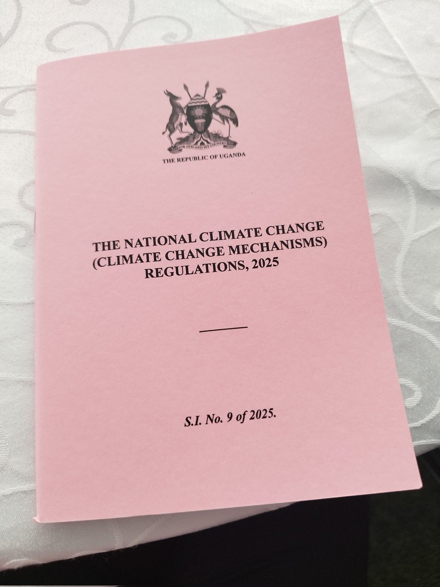 zandy_isaac's tweet image. The National climate change mechanism regulations for #Uganda gets launched today by @CCD_UG , @UNDPUganda, @GggiUganda and yes we are in the room ✅.
This is a crucial milestone as we push towards #Market and non market approaches for #ClimateAction.
@GayoUganda