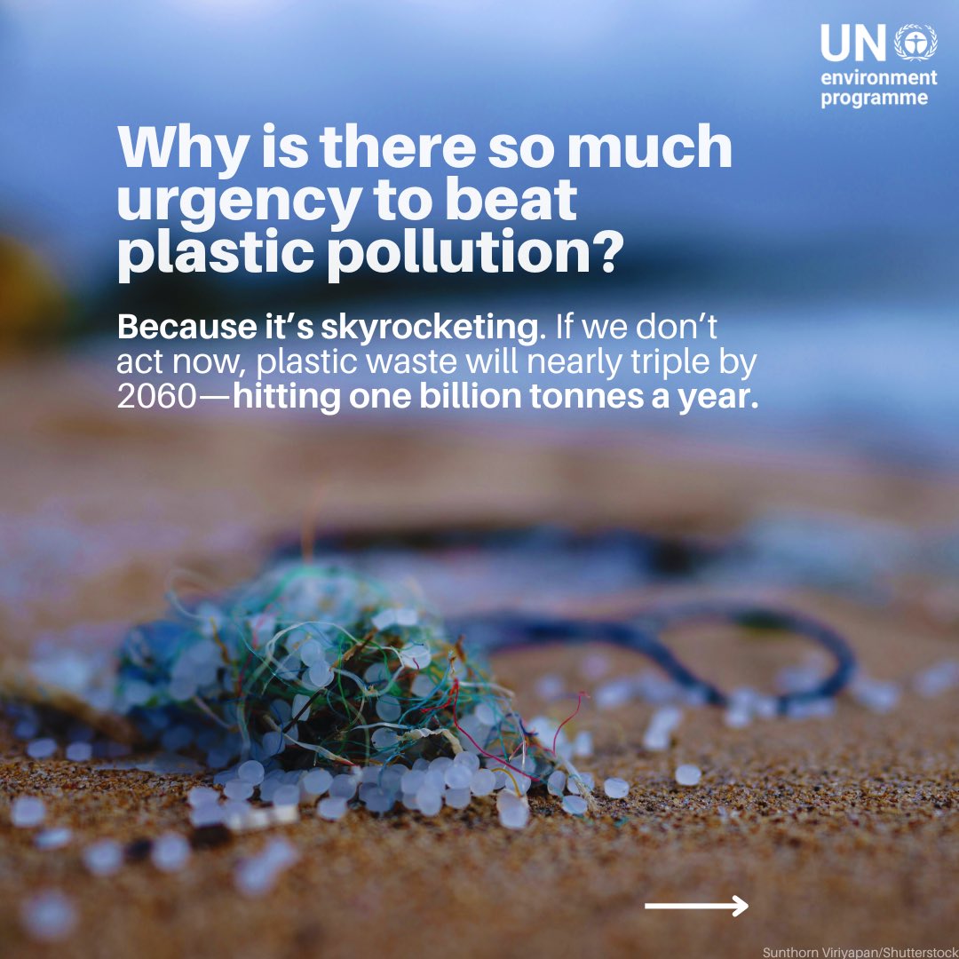 One Billion tonnes a year by 2060 🥶

We should act fast before we all drown in plastics even before sea level rise.

Let's talk and act on plastic pollution, marking World Environment Day event.

#WorldEnvironmentDay
#BeatPlasticPollution