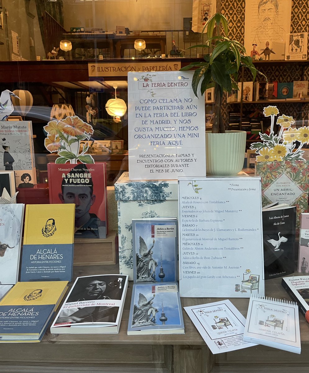 libreriacelama's tweet image. En el Retiro mañana da comienzo la Feria del Libro, y en Celama estrenamos #LaFeriaDentro, un guiño a las casetas y los encuentros.
Firmas y presentaciones durante todo el mes. Más info: celamalibrosydibujos.es