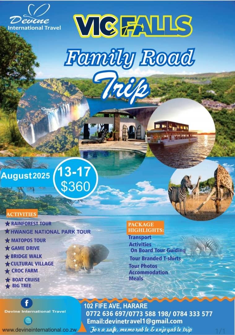 Devine International Travel (@devineinttravel) on Twitter photo What are you doing during your August holidays? Devine International Travel has got some interesting affordable Family Holiday packages just for you and your family? <a href="/Zim1Coach/">Coach Wesley</a> <a href="/munyabless/">Munyaradzi Blessing Doma</a> <a href="/Drey_Galawu/">DREY GALAWU</a> What are you doing during your August holidays? Devine International Travel has got some interesting affordable Family Holiday packages just for you and your family? <a href="/Zim1Coach/">Coach Wesley</a> <a href="/munyabless/">Munyaradzi Blessing Doma</a> <a href="/Drey_Galawu/">DREY GALAWU</a>