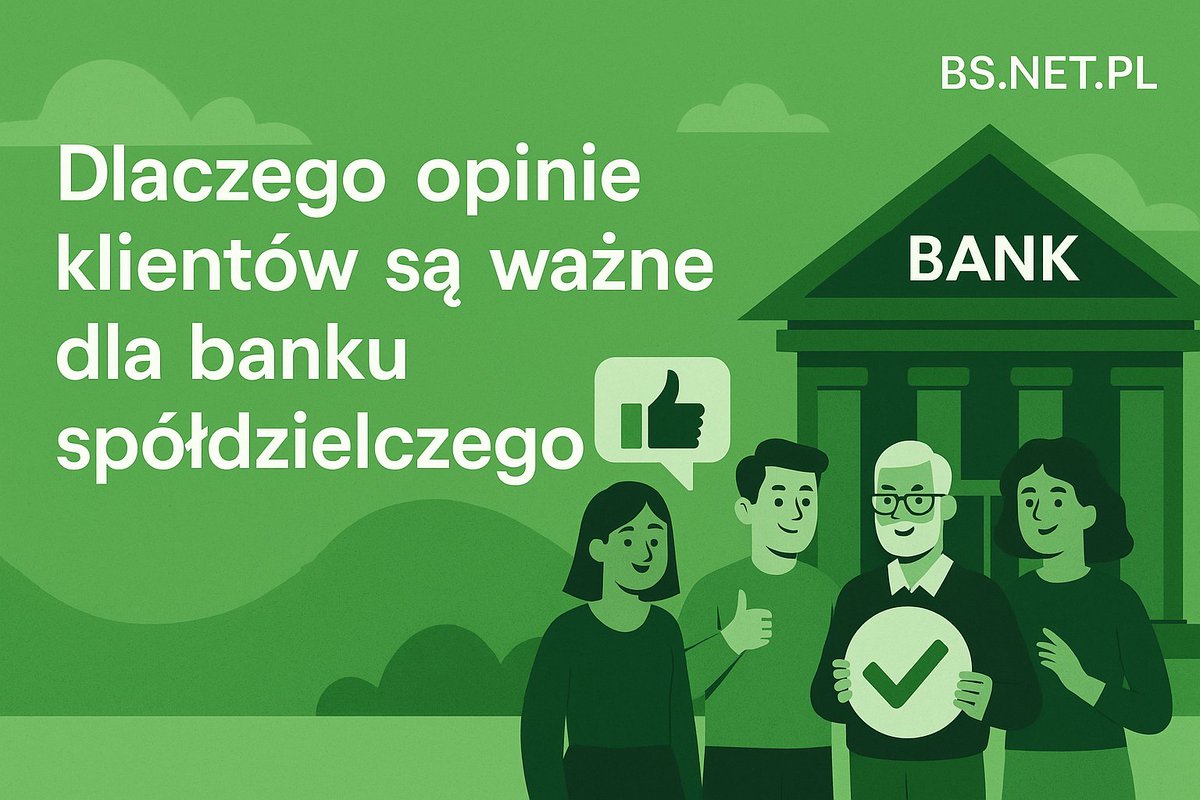 RedakcjaBsnet's tweet photo. „Nigdy nie stawiajcie pieniędzy ponad ludzi...” – felieton o tym, jak opinia klienta może zmienić wszystko.
Banki spółdzielcze mają coś, czego brakuje korporacjom: wspólnotę i zaufanie.
🔗https://t.co/qt1LS81MT5
#BSNETpl #bankspółdzielczy #opiniaklienta #Cieszyn #lokalność https://t.co/v3WBC0DA14