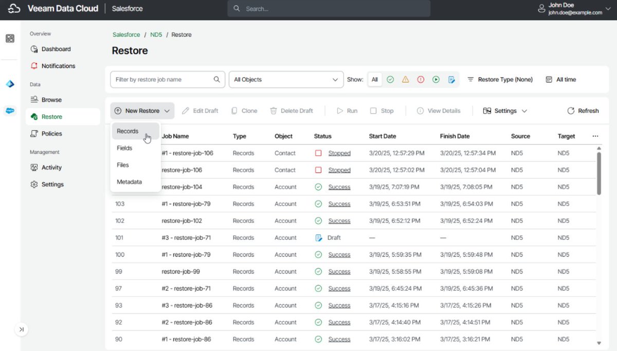 veeam_de's tweet image. 🚀 Veeam Data Cloud for Salesforce! Cloud-native Datensicherung, einfache Einrichtung, 4 smarte Restore-Optionen & volle Kontrolle – zum Fixpreis. Mehr erfahren 🔗 bit.ly/4dwU2Rv #Veeam #SalesforceBackup