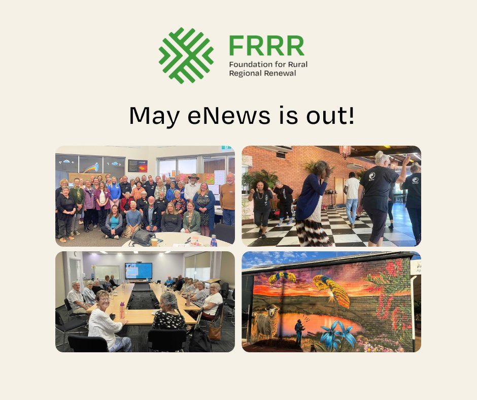 Are you ready for your monthly dose of FRRR news?

This edition features an important update about our new granting system, inspiring community stories, our usual funding update and more! 

🔗mailchi.mp/frrr/enews-may…

#FRRReNews #RuralNews #RuralFunding