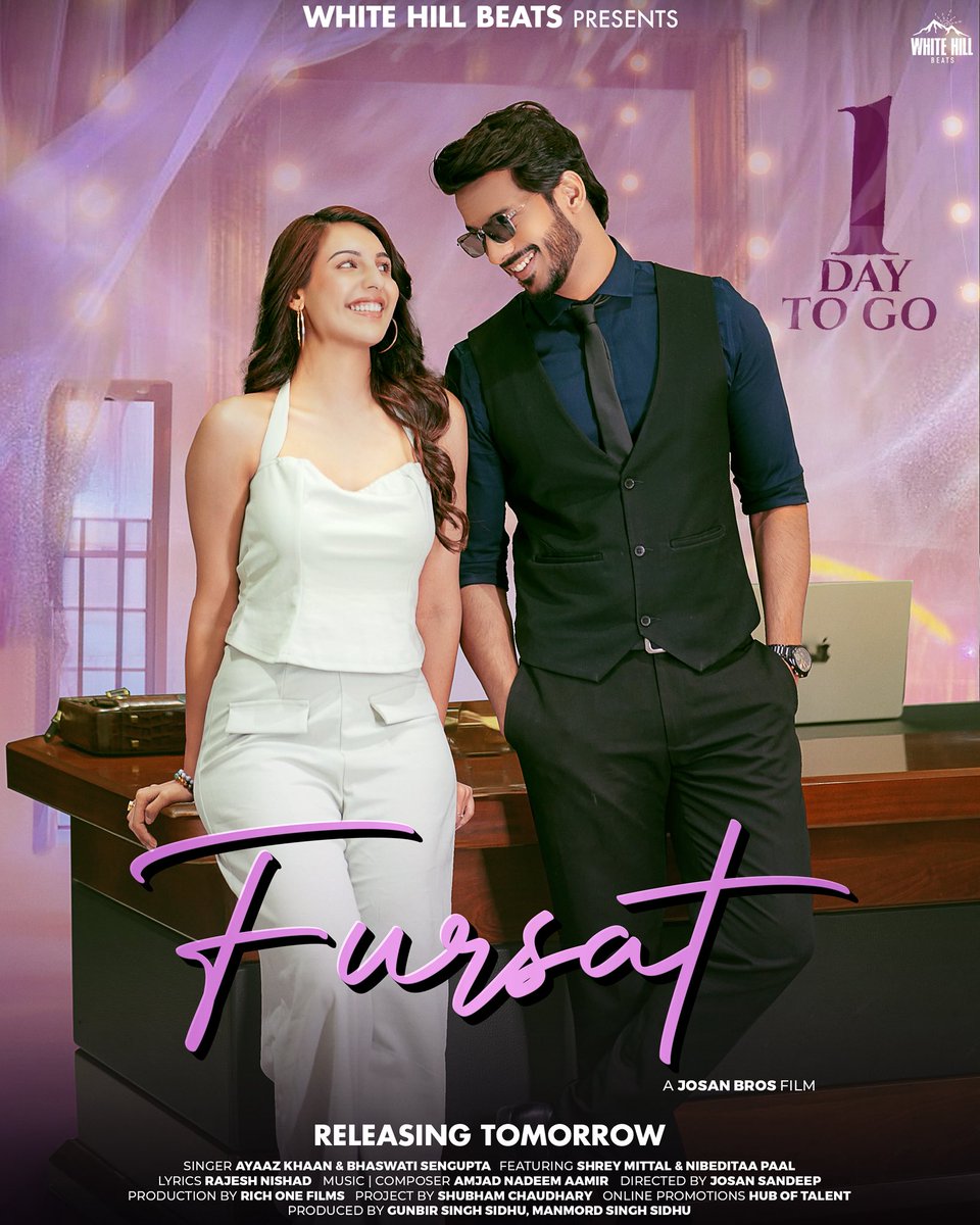 Amjad Nadeem Aamir (@amjadnadeem22) on Twitter photo #Fursat #1DayToGo #WhiteHillBeats #TrendingSong
@ayaazkhaan & @its_bhaswatis
<a href="/iamshreymittal/">SHREY MITTAL</a> & <a href="/i_nibedita/">I Nibedita Patro</a>
@lyricist_rajeshnishad
@amjadnadeemaamir
@thejosansandeep
@rich_one_films
@shubham_chaudhary_official
@hub_of_talent
@gunbir_whitehill <a href="/manmordsidhu/">Manmord</a> #Fursat #1DayToGo #WhiteHillBeats #TrendingSong
@ayaazkhaan & @its_bhaswatis
<a href="/iamshreymittal/">SHREY MITTAL</a> & <a href="/i_nibedita/">I Nibedita Patro</a>
@lyricist_rajeshnishad
@amjadnadeemaamir
@thejosansandeep
@rich_one_films
@shubham_chaudhary_official
@hub_of_talent
@gunbir_whitehill <a href="/manmordsidhu/">Manmord</a>