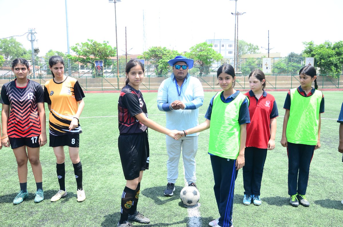 DyssoJ's tweet photo. Zone Gandhi Nagar remain winner by 2-0 points against Zone Jammu in Inter Zonal District Level Yoga U-19 Yrs. girls at Yoga Hall MA Stadium Jammu
Zone Gandhi Nagar clinches final Trophy of Inter Zonal District Level defeated Zone Jammu by 2-0 sets in badminton U-17 Yrs. https://t.co/wYc1CLQsI5