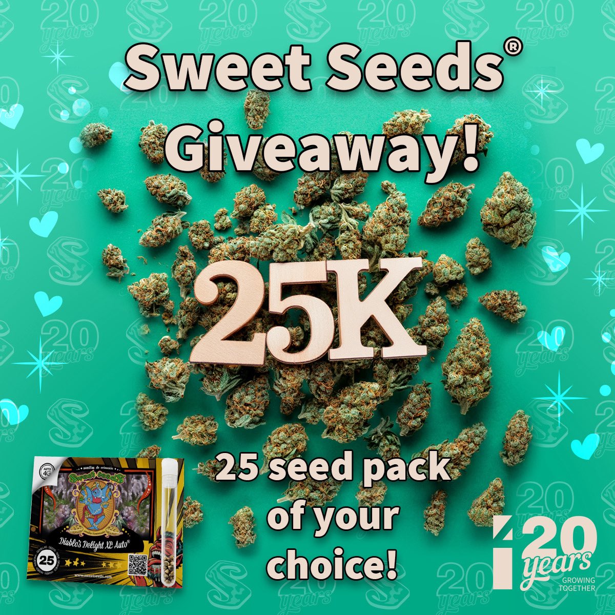 Sweet Seeds® (@sweetseeds_es) on Twitter photo 25K Sweet Seeds® GIVEAWAY 🍭
🪴 25 seeds pack of your choice
Follow <a href="/sweetseeds_es/">Sweet Seeds®</a>
Tag 3 friends
Like + Retweet
The winner will be chosen the next Monday, June 2
* Only available for countries where we ship directly 25K Sweet Seeds® GIVEAWAY 🍭
🪴 25 seeds pack of your choice
Follow <a href="/sweetseeds_es/">Sweet Seeds®</a>
Tag 3 friends
Like + Retweet
The winner will be chosen the next Monday, June 2
* Only available for countries where we ship directly