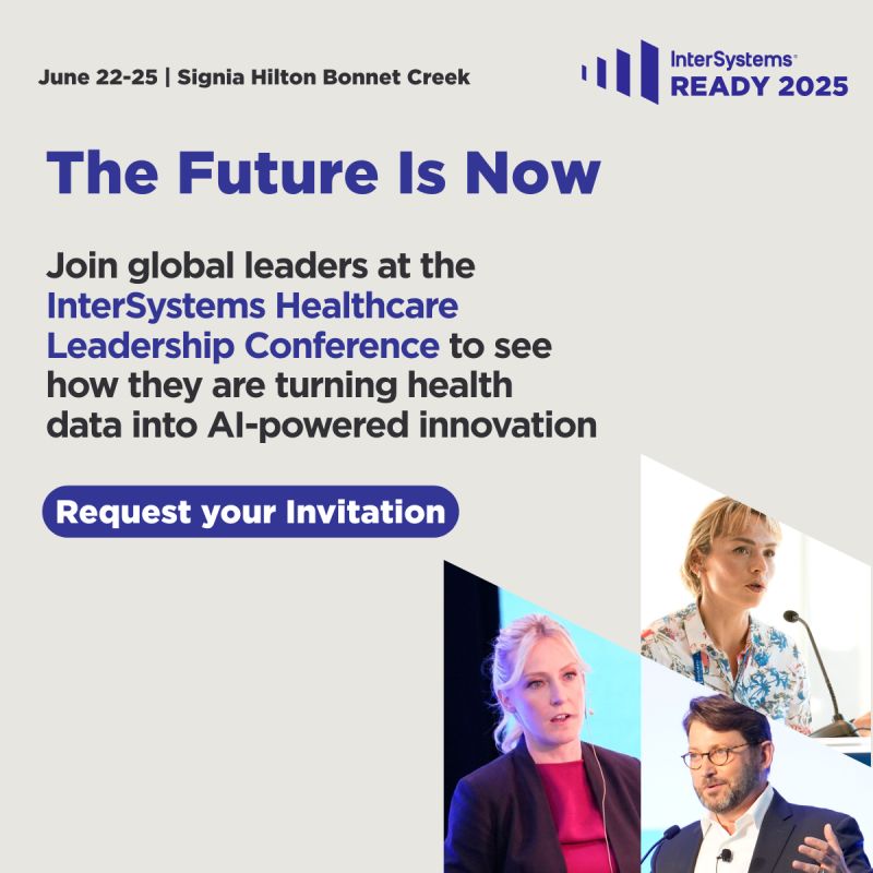 En InterSystems Healthcare Leadership Conference, en READY 2025, exploraremos cómo los datos impulsan una atención más equitativa e innovadora: IA, registros longitudinales y una visión desde la NASA, se citan el 23/06 en Orlando. 

Solicita tu invitación: lnkd.in/eJdTumnu