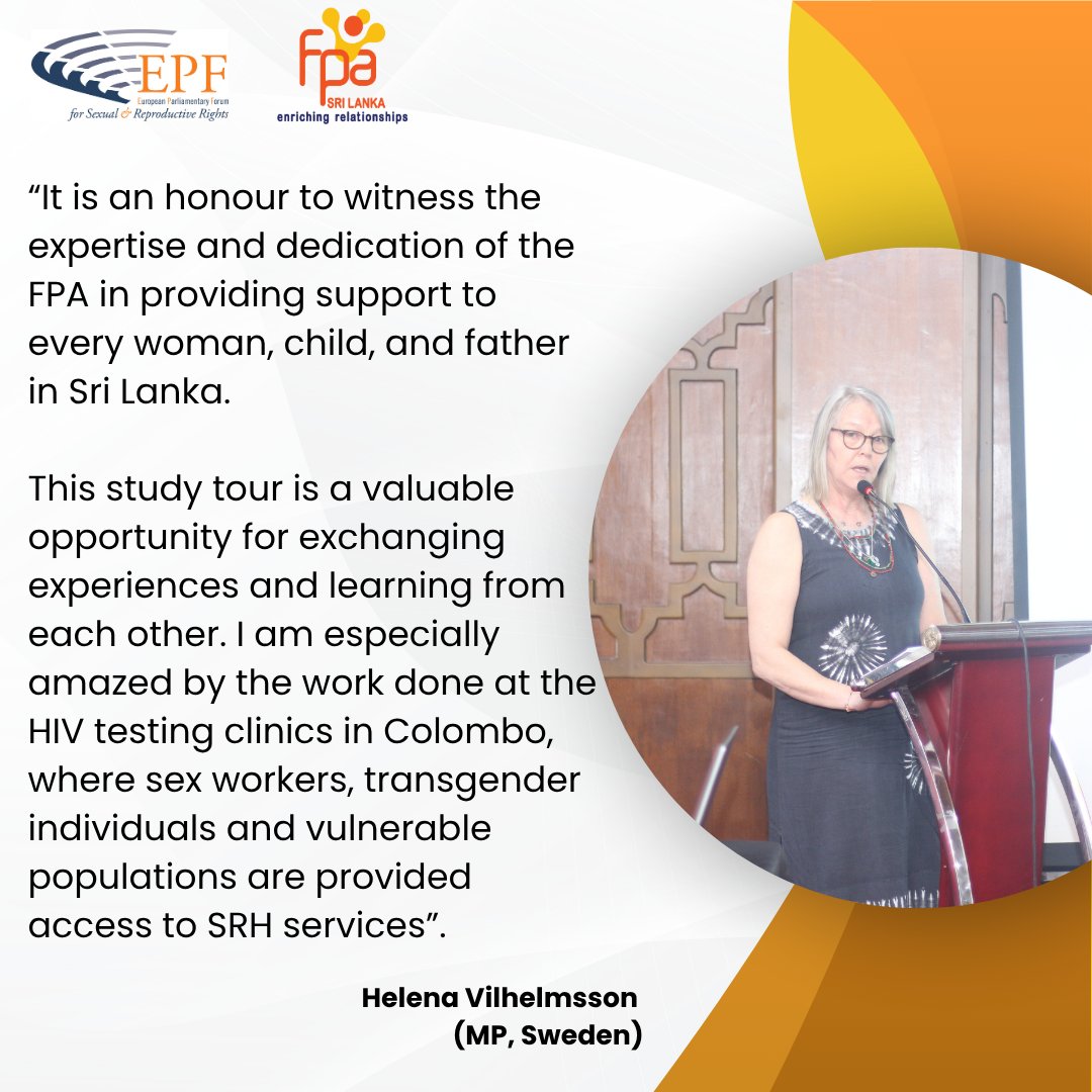 As part of the @EPF_SRHR study tour in Sri Lanka, Helena Vilhelmsson (MP, Sweden) shares her reflections, highlighting the power of shared learning and the impact of inclusive, community-based SRHR services.
#FPASriLanka #SRHR #GlobalPartnerships #PublicHealth #EUParliament