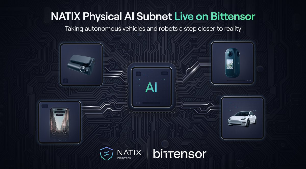 🚀 <a href="/NATIXNetwork/">NATIX Network</a> has launched StreetVision (Subnet 72) on <a href="/opentensor/">Openτensor Foundaτion</a>, powered by the decentralized AI protocol @bittensor_network.

With over 250K smartphones &amp; Tesla cameras, NATIX is building the world’s largest street-level vision dataset — enabling smarter maps, better