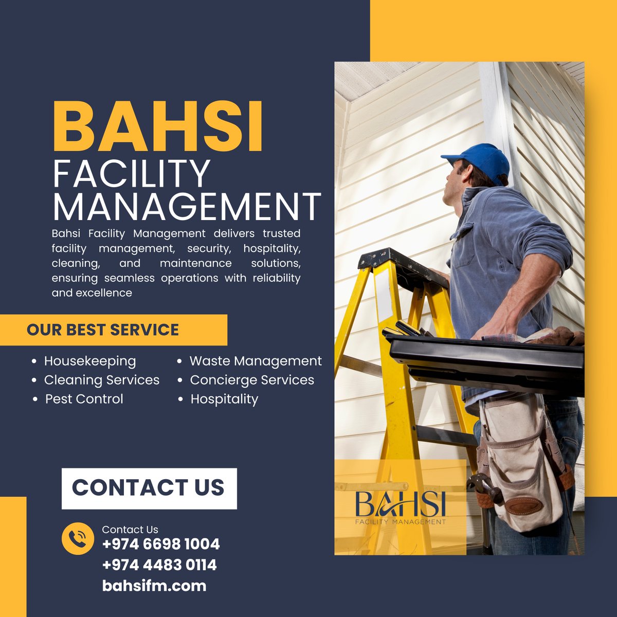 Bahsifm's tweet photo. 🏢 Reliable facility solutions for seamless operations!
Bahsi Facility Management ensures efficiency, professionalism, and excellence in every aspect of facility management.
#BahsiFacilityManagement #TrustedSolutions #QatarBusiness https://t.co/MrVor4c65x