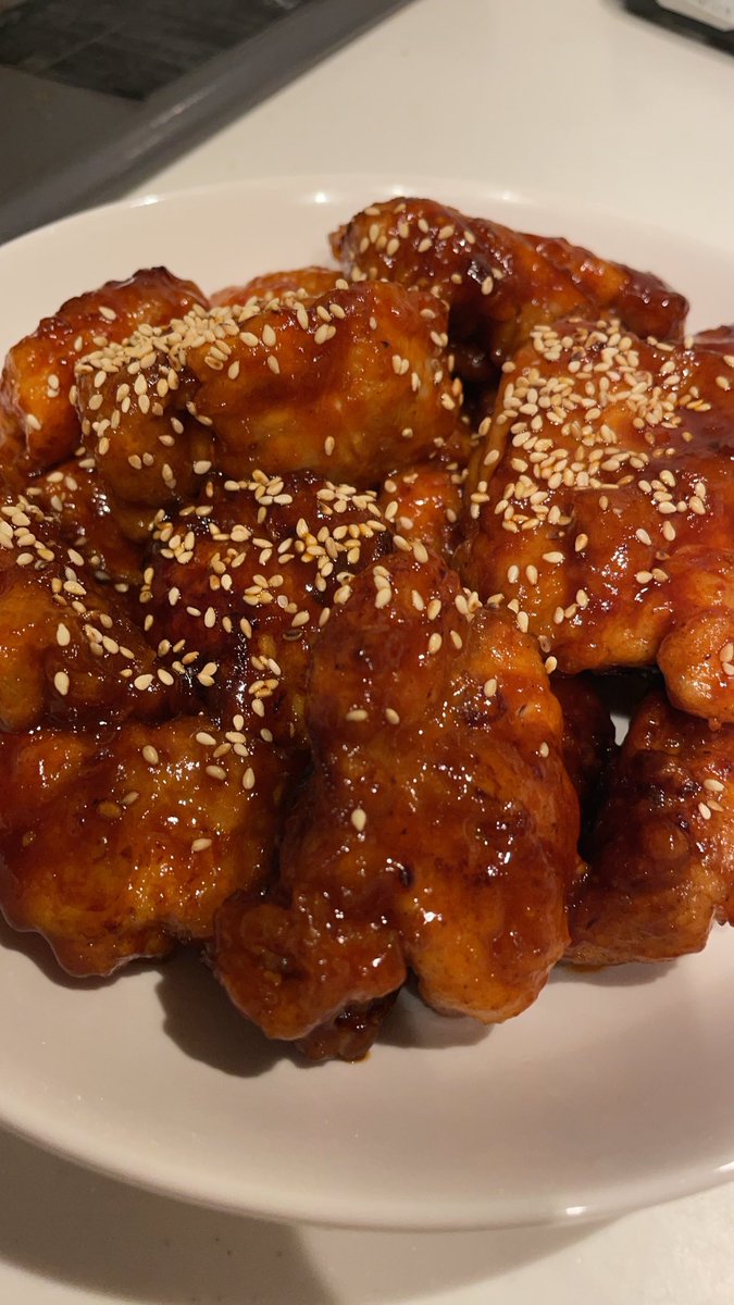 初めてヤンニョムチキンとなるモノを作ってみた……エグい美味すぎてちょぴちょぴする🤪❤️ﾊ?