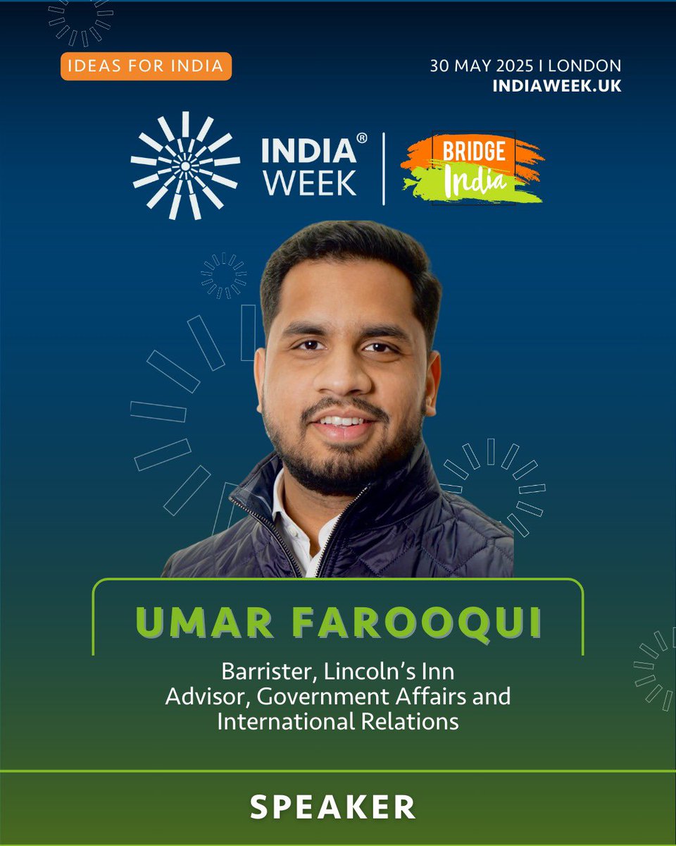 Umarkfarooqui's tweet photo. Honoured to speak at the INDIA WEEK LONDON’s Conference and represent India and the State of Maharashtra on this prestigious platform with esteemed speakers like Sachin Pilot Ji, Pradyot Manikya ji, KTR, Raghav Chadha MP, Barbara Mills KC (Chair of the Bar Council UK) and more. https://t.co/OFXnUVYHek