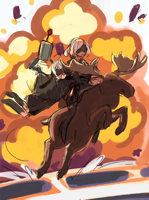 Pulled out some Nier Automata doodles from years past