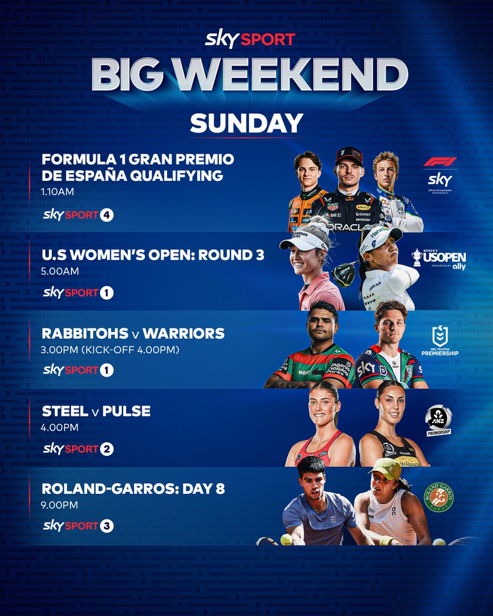 The only schedule you need! ✅ 

LIVE this BIG WEEKEND with #SkySportNZ
