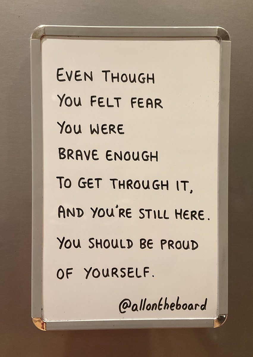 You have been brave before and can be brave again. You should be proud of yourself.
#allontheboard #courage #bravery