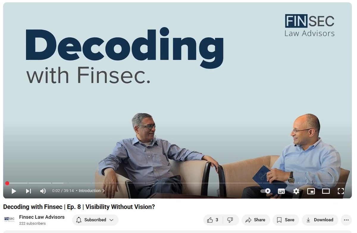 SandeepParekh's tweet photo. We are glad to present the eighth episode of 'Decoding with Finsec' in conversation with the inimitable @AmitTandon_in - founder of India’s leading proxy advisory firm - @IiASAdvisory  

Join us as we take a closer look at the shifting regulatory landscape around related party transactions and corporate disclosures. From the unintended consequences of excessive disclosure to making a case for rethinking promoter compensation and shareholder dissent, Amit offers a insightful perspective on the balance between transparency and practicality within India’s corporate governance framework.