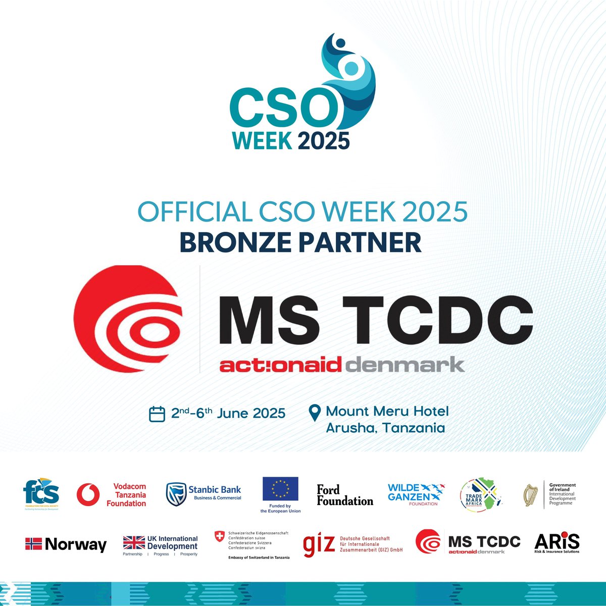 #CSOWEEK2025 | Bronze Partner
We are proud to have MS TCDC as a  #CSOWEEK2025 Bronze Partner

Together, we are shaping conversations that matter &amp;  driving action that transforms.

#CSOWEEK2025