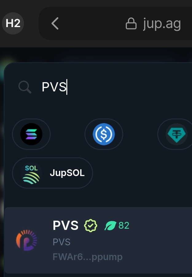 📢 $PVS is now officially verified by <a href="/JupiterExchange/">Jupiter</a>