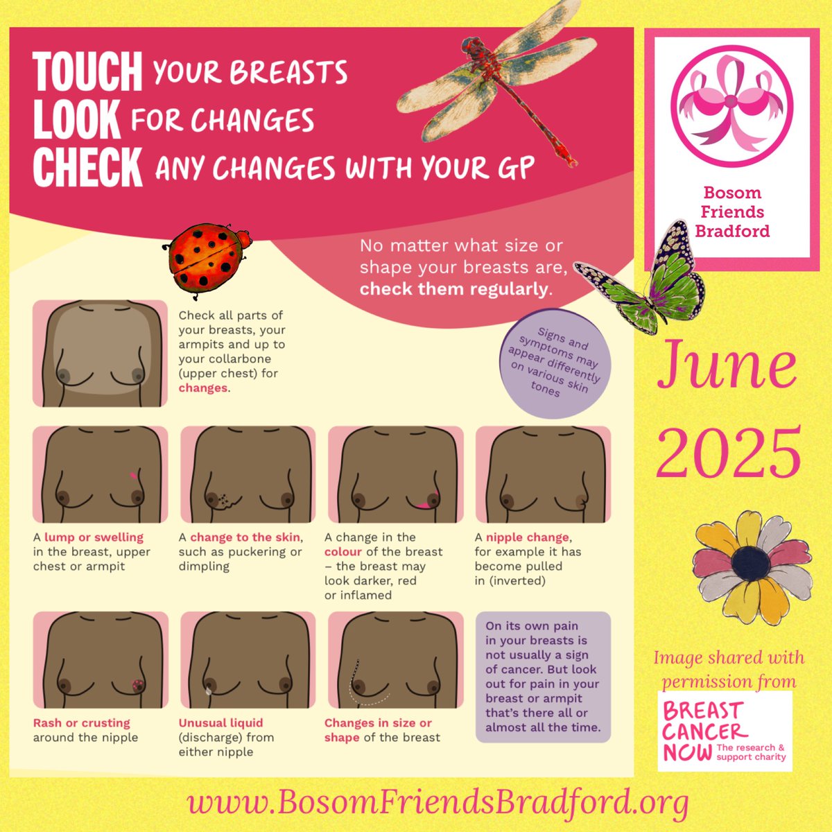 Pinch Punch, 1st of the month.
Time for your monthly #Breast check!
Whatever your age, size or shape it's important to get to know your 'normal' &amp; be #BreastAware
It's never too early to start checking your breasts
#BTHFT #BreastCancerAwareness #BreastCancer #BreastCheck