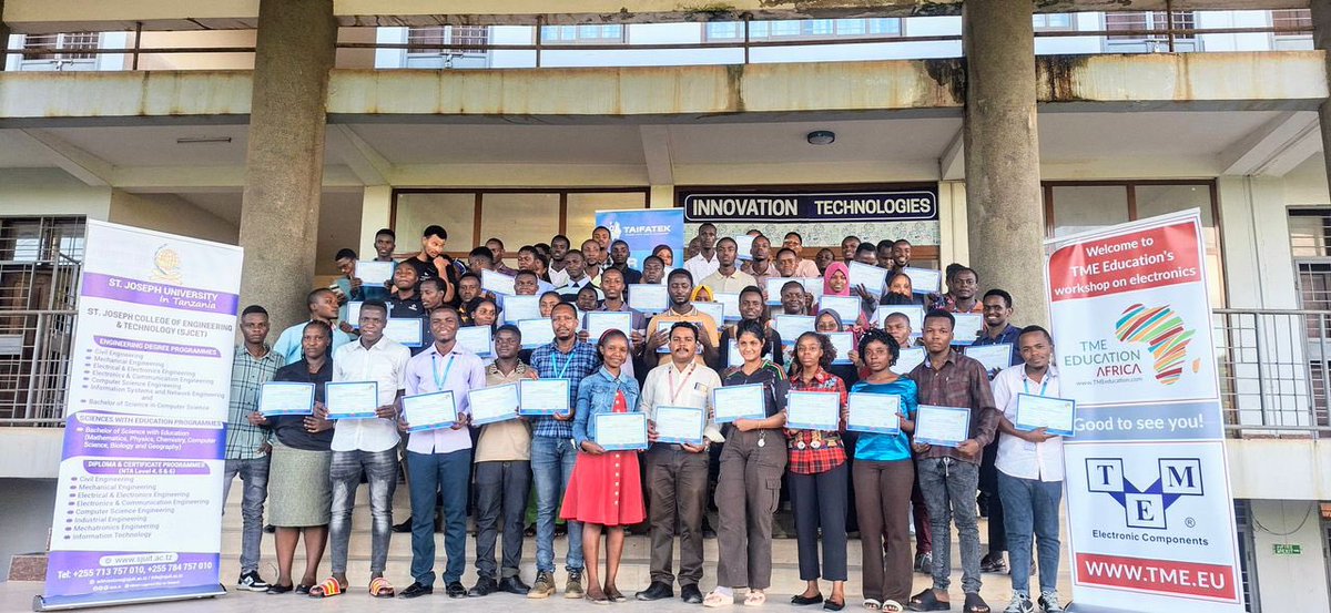 SAID HOZZA (@said_hozza) on Twitter photo Closing out May with an amazing Arduino Workshop at St. Joseph University in Tanzania powered by <a href="/TMEeducation/">TME Education</a> .
Tukiwapa wanafunzi ujuzi wa Teknolojia kwa vitendo. Closing out May with an amazing Arduino Workshop at St. Joseph University in Tanzania powered by <a href="/TMEeducation/">TME Education</a> .
Tukiwapa wanafunzi ujuzi wa Teknolojia kwa vitendo.