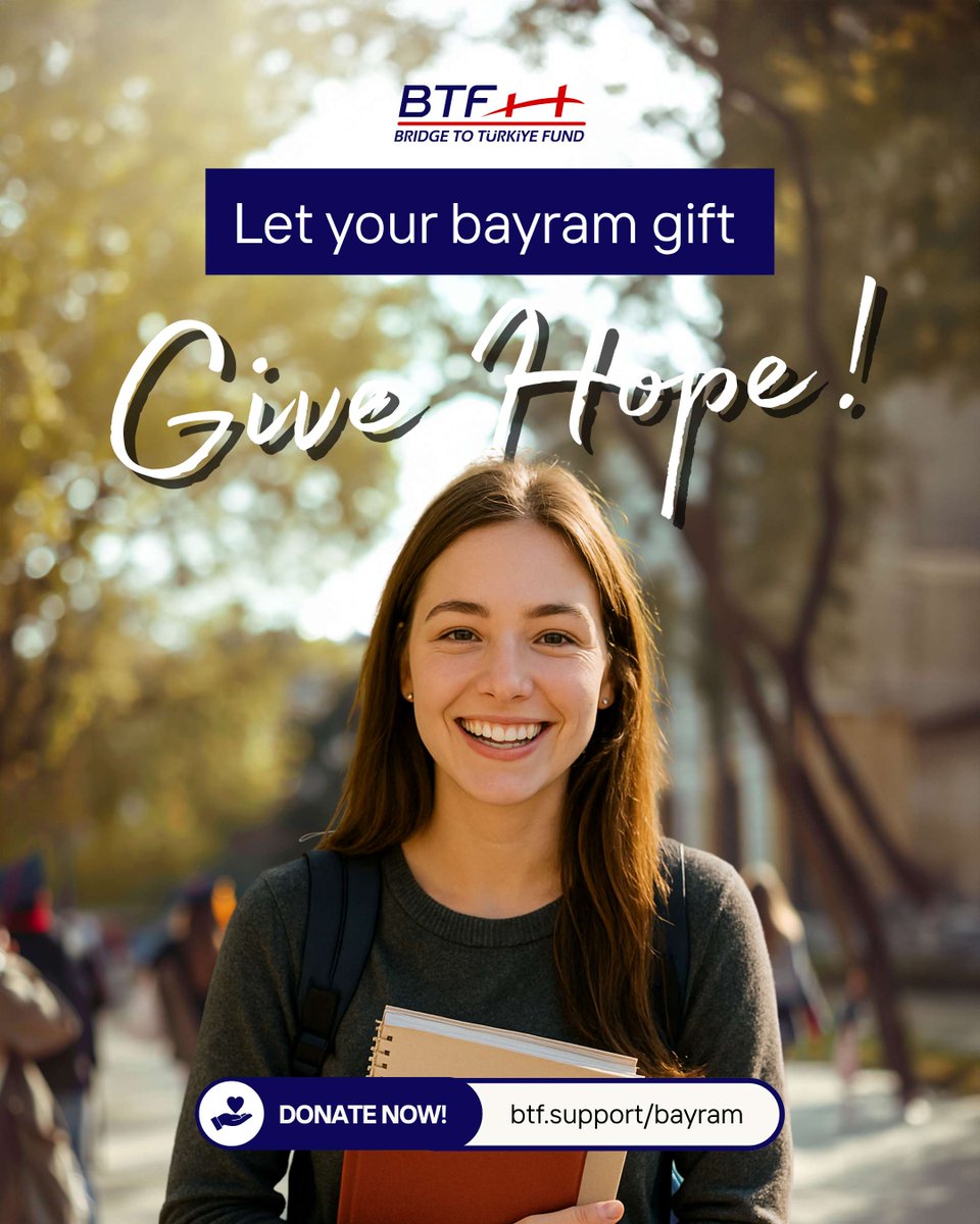 Let your bayram gift bring hope to Türkiye! ✨

This bayram, bridge your blessings to where they’re needed most - with love, hope, and purpose. Learn more and donate: btf.support/bayram