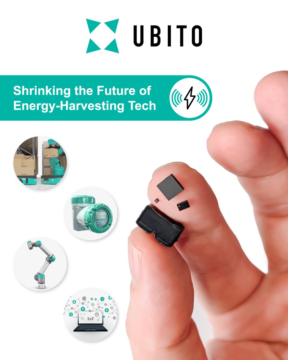 Shrinking the Future of Energy-Harvesting Tech
What do you see? Just four tiny components?
At UBITO, we see the building blocks of self-powered counting systems, enabling applications in:
🏭 Industrial automation
📟 Smart metering
🤖 Robotics
📡 IoT devices

#EnergyHarvesting