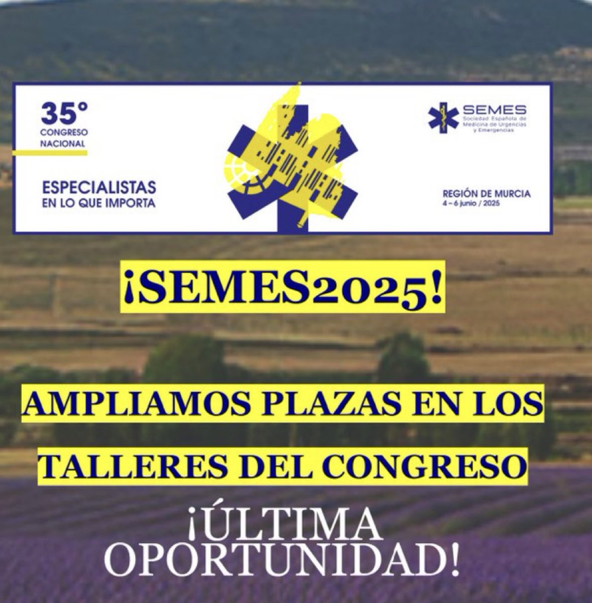 ¿Quieres dominar el Síndrome Coronario Agudo (SCA) desde el primer minuto en Urgencias?

 4 de junio taller en #SEMES2025:

✅ ECG sin miedo
✅ Manejo según las últimas guías

🔎 Casos reales, claves clínicas y espacio para preguntas.

📣 ¡Plazas ampliadas! No te quedes fuera!